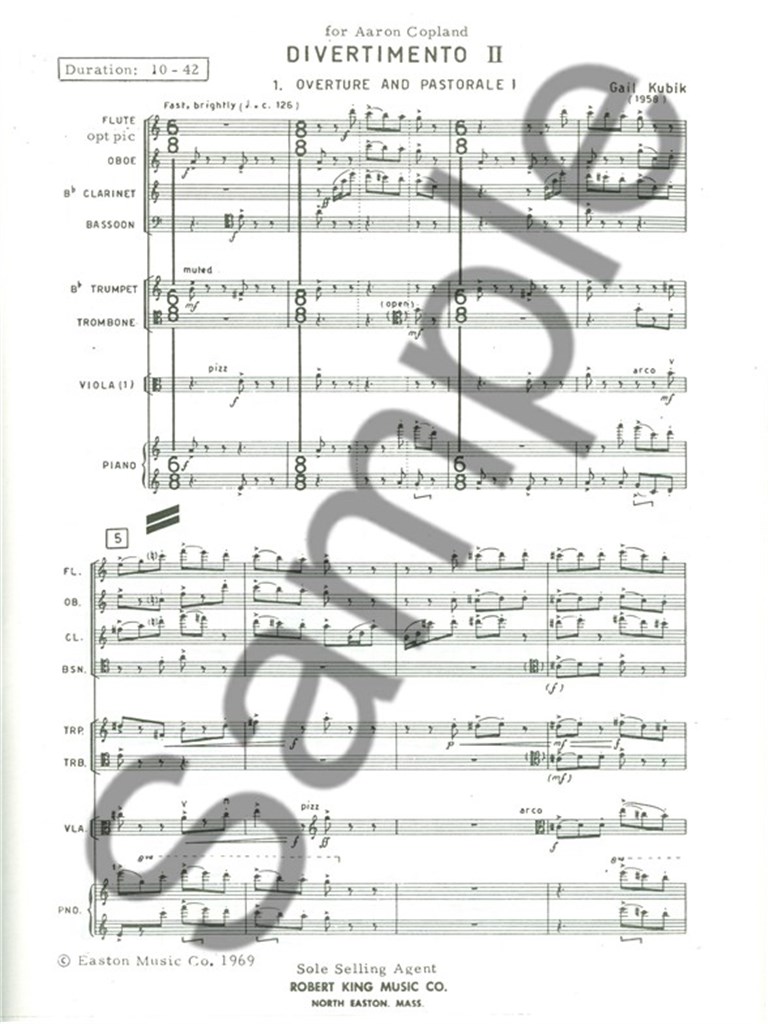 Gail Kubik: Divertimento No.2
